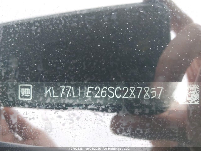 12702338 :رقم المزاد ، KL77LHE26SC287857 vin ، 2025 Chevrolet Trax 1lt مزاد بيع