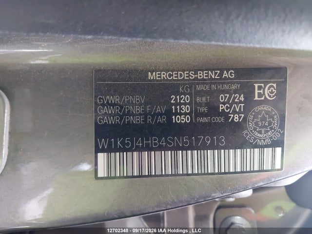 W1K5J4HB4SN517913 Mercedes-Benz Cla 250 Coupe 4matic