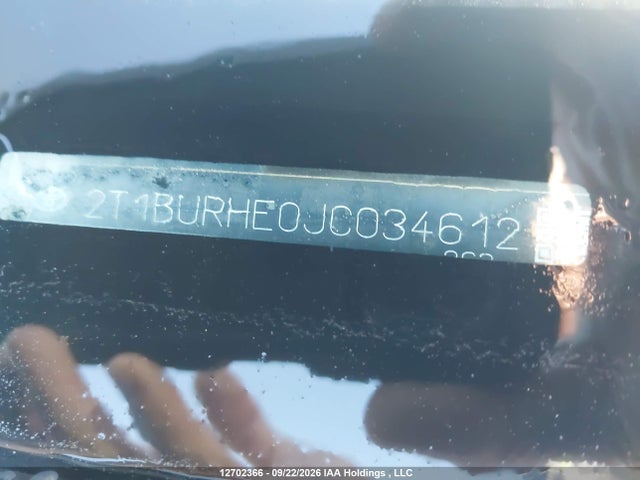 2T1BURHE0JC034612 Toyota Corolla L/le/xle/se/xse