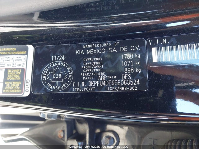 3KPFU4DE9SE063524 KIA K4 Ex