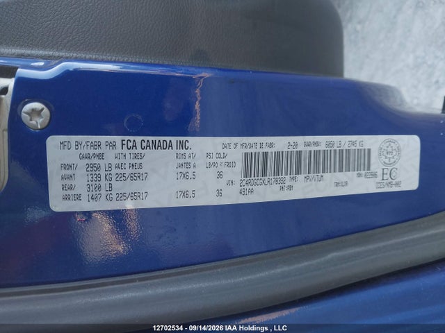 Dodge Grand Caravan Premium Plus 2020 2C4RDGCGXLR178392 Image 9