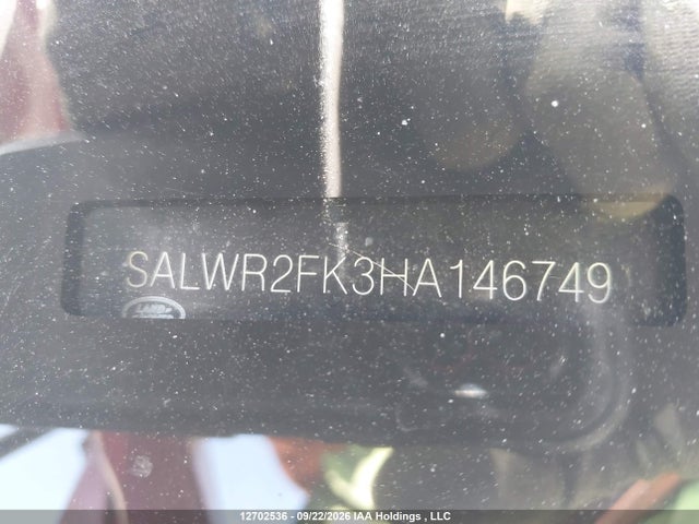 2017 Land Rover Range Rover Sport Hse მანქანა იყიდება აუქციონზე, vin: SALWR2FK3HA146749, აუქციონის ნომერი: 12702536