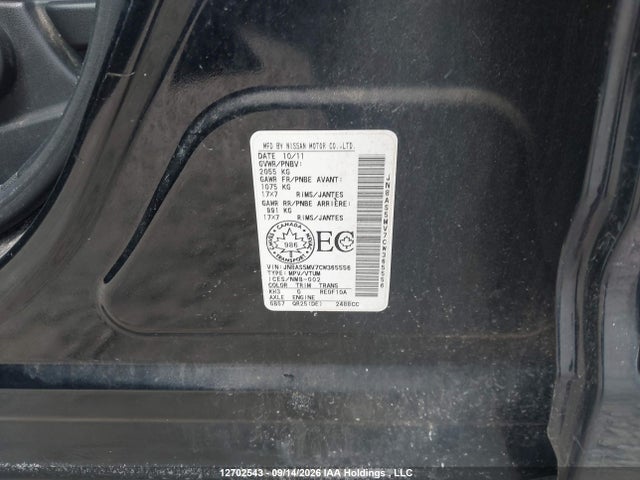 12702543 :رقم المزاد ، JN8AS5MV7CW365556 vin ، 2012 Nissan Rogue Sv مزاد بيع