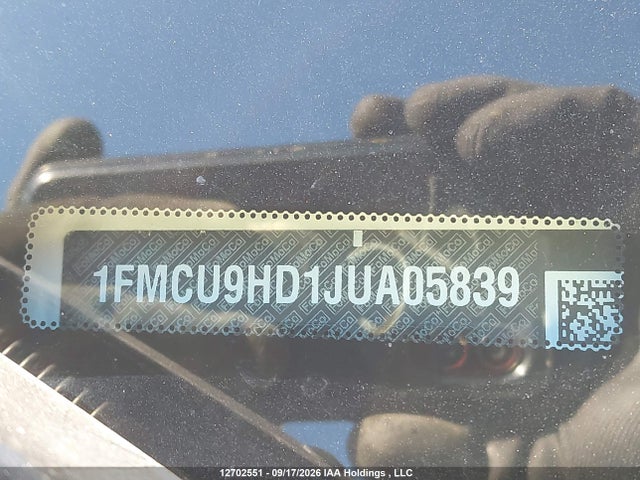 Aukcja sprzedaży 2018 Ford Escape Sel, vin: 1FMCU9HD1JUA05839, numer aukcji: 12702551