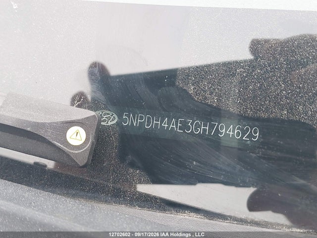12702602 :رقم المزاد ، 5NPDH4AE3GH794629 vin ، 2016 Hyundai Elantra Se/sport/limited مزاد بيع