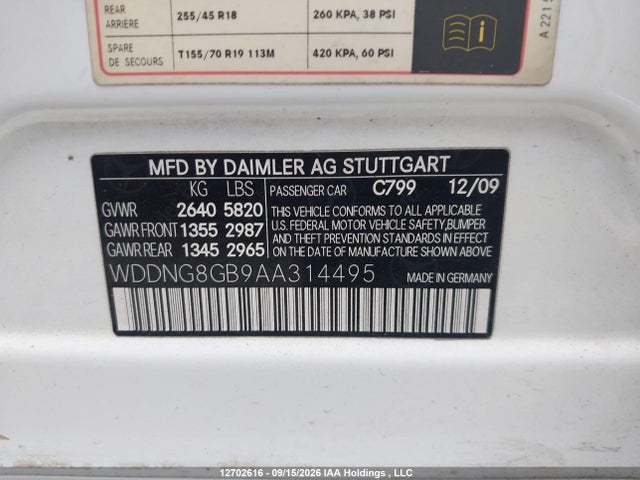Продаж на аукціоні авто 2010 Mercedes-benz S 550 4matic, vin: WDDNG8GB9AA314495, номер лоту: 12702616