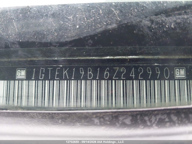 12702650 :رقم المزاد ، 1GTEK19B16Z242990 vin ، 2006 Gmc New Sierra K1500 مزاد بيع