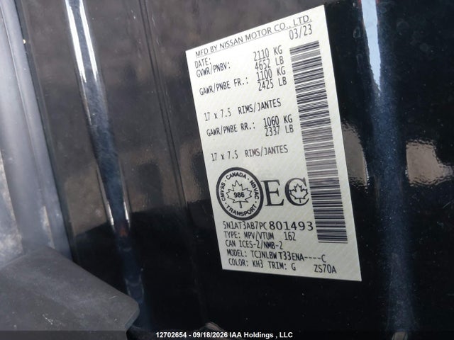 Nissan ROGUE S 2023 5N1AT3AB7PC801493 Image 9