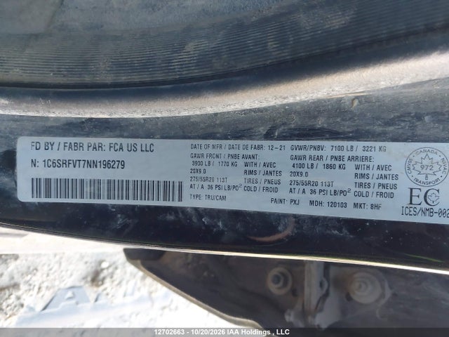 RAM 1500 Sport 2022 1C6SRFVT7NN196279 Image 19