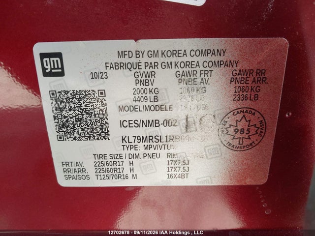 Chevrolet Trailblazer Lt 2024 KL79MRSL1RB090426 Image 9