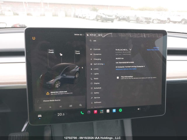 Aukcja sprzedaży 2024 Tesla Model Y Long Range, vin: 7SAYGDEE1RF041698, numer aukcji: 12702700