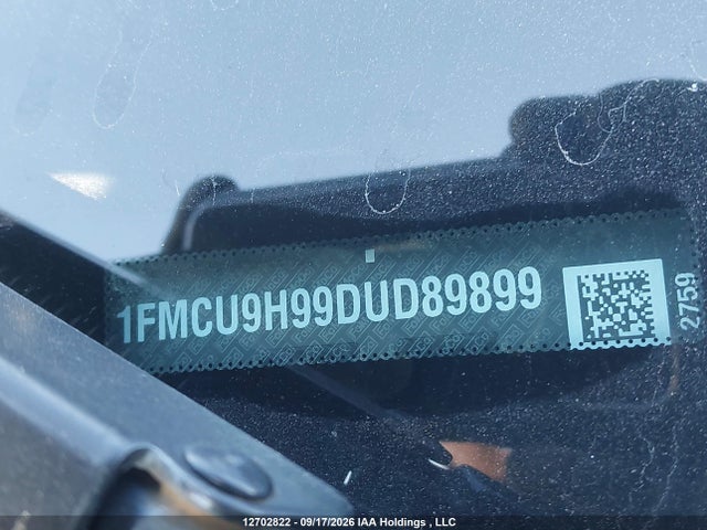 12702822 :رقم المزاد ، 1FMCU9H99DUD89899 vin ، 2013 Ford Escape Sel مزاد بيع