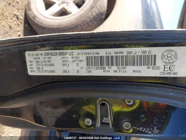 2011 Ram Ram 1500 Slt მანქანა იყიდება აუქციონზე, vin: 1D7RV1CT1BS538868, აუქციონის ნომერი: 12686727