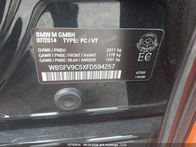 Aukcja sprzedaży 2015 Bmw M5, vin: WBSFV9C5XFD594257, numer aukcji: 12702834
