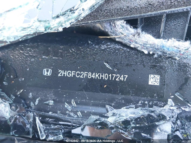 2019 Honda Civic Sport მანქანა იყიდება აუქციონზე, vin: 2HGFC2F84KH017247, აუქციონის ნომერი: 12702842
