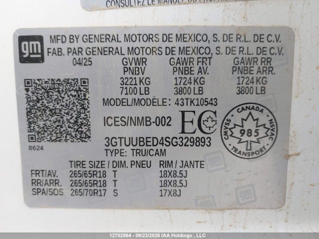 GMC Sierra K1500 Sle 2025 3GTUUBED4SG329893 Image 9