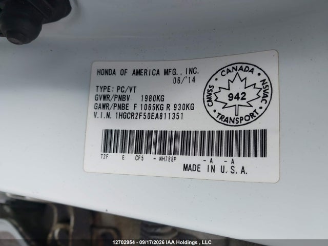 Продажа на аукционе авто 2014 Honda Accord Sport, vin: 1HGCR2F50EA811351, номер лота: 12702954