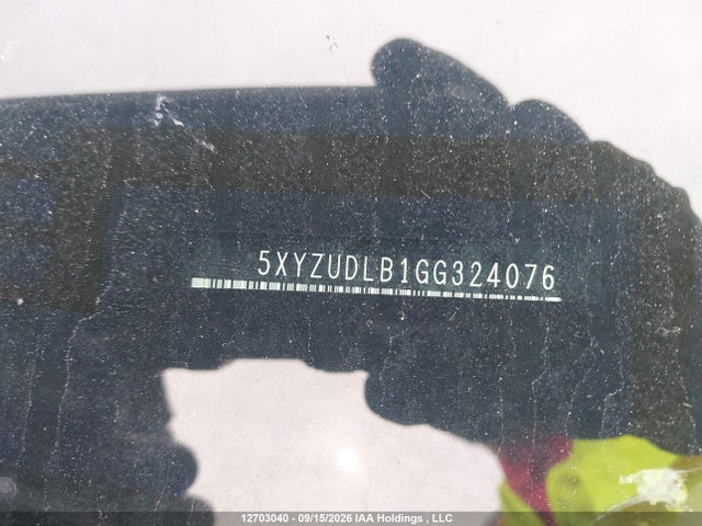 12703040 :رقم المزاد ، 5XYZUDLB1GG324076 vin ، 2016 Hyundai Santa Fe Sport مزاد بيع