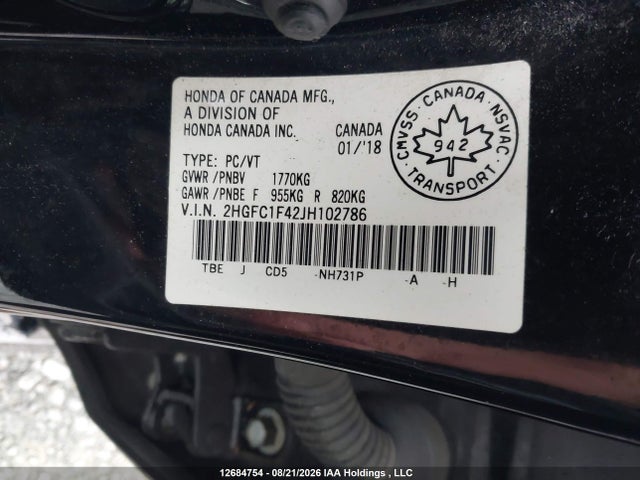Honda Civic Ex-t 2018 2HGFC1F42JH102786 Image 21