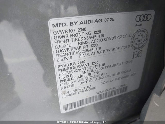 WA1EECF34S1109580 Audi Q3 45 Progressiv