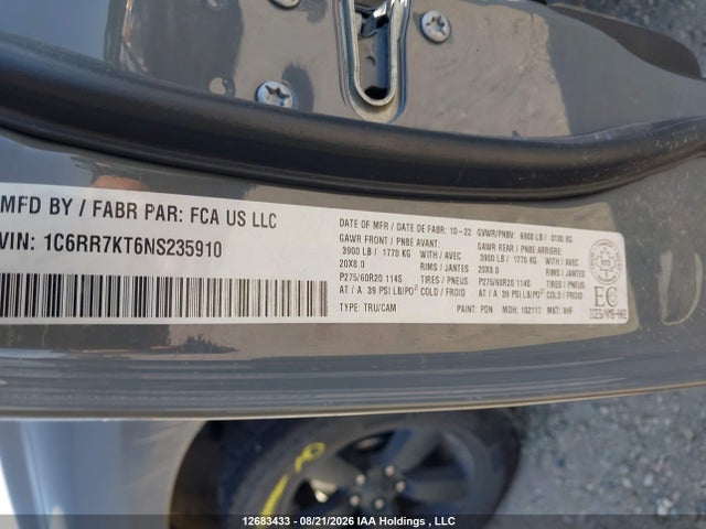 RAM 1500 Classic Tradesman 2022 1C6RR7KT6NS235910 Image 16