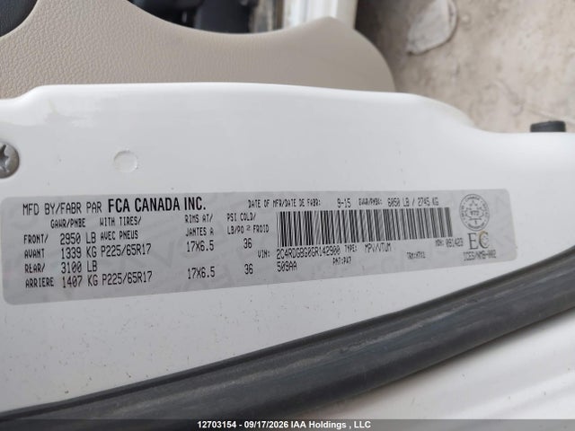 12703154 :رقم المزاد ، 2C4RDGBG0GR142900 vin ، 2016 Dodge Grand Caravan Se مزاد بيع