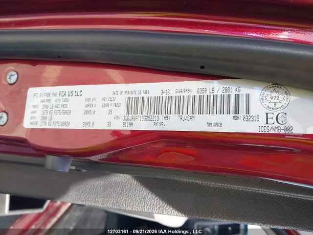 RAM 1500 2016 3C6JR6AT1GG292213 Image 9