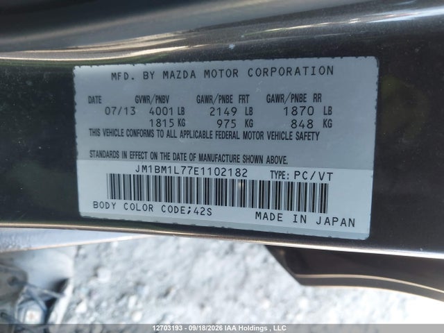 Mazda Mazda3 Gs-sky 2014 JM1BM1L77E1102182 Image 9