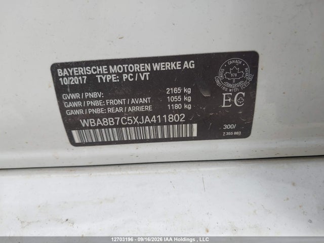 WBA8B7C5XJA411802 BMW 340 XI