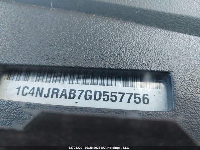 2016 Jeep Patriot მანქანა იყიდება აუქციონზე, vin: 1C4NJRAB7GD557756, აუქციონის ნომერი: 12703220