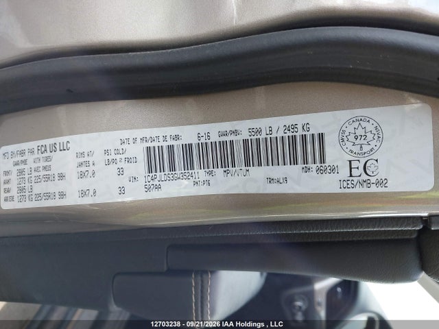 1C4PJLDS3GW352411 Jeep Cherokee Limited