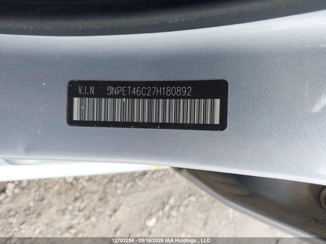 Aukcja sprzedaży 2007 Hyundai Sonata Gl/gls, vin: 5NPET46C27H180892, numer aukcji: 12703254