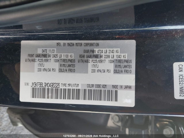 JM3KFBBL9M0496326 Mazda Cx-5 Gx