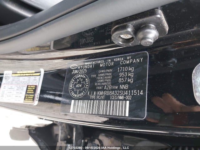 Hyundai Venue Essential 2025 KMHRB8A32SU411514 Image 9