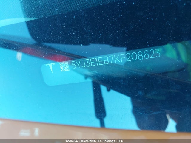 Продаж на аукціоні авто 2019 Tesla Model 3, vin: 5YJ3E1EB7KF208623, номер лоту: 12703347