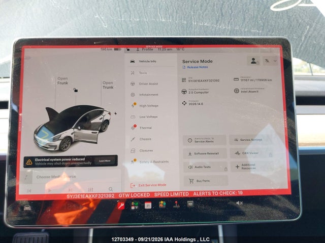 Auction sale of the 2019 Tesla Model 3, vin: 5YJ3E1EAXKF321392, lot number: 12703349