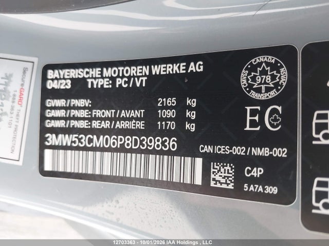 Продаж на аукціоні авто 2023 Bmw M240xi, vin: 3MW53CM06P8D39836, номер лоту: 12703363
