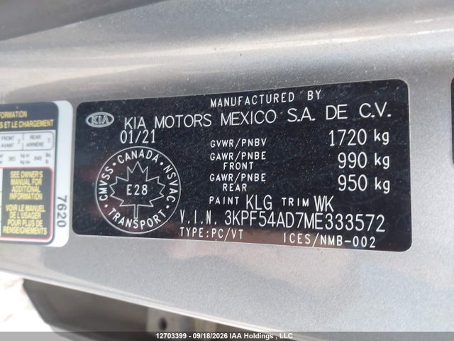 KIA FORTE EX 2021 3KPF54AD7ME333572 Image 19