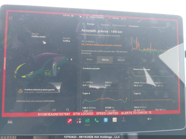 Tesla MODEL 3 2022 5YJ3E1EA2NF337591 Image 7