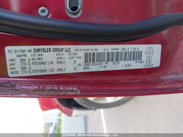 RAM 1500 Slt 2014 1C6RR7LTXES410724 Image 9