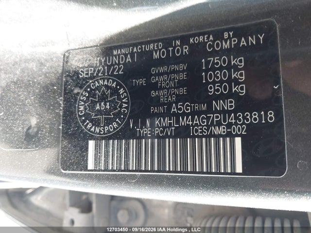 Hyundai Elantra 2023 KMHLM4AG7PU433818 Image 9