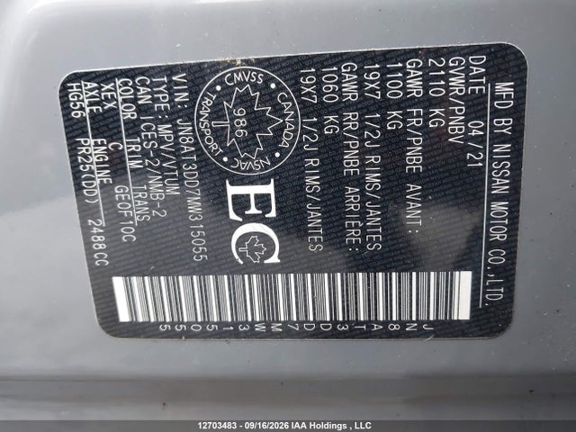 Nissan Rogue Platinum 2021 JN8AT3DD7MW315055 Image 19