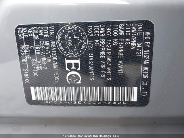 Nissan Rogue Platinum 2021 JN8AT3DD7MW315055 Image 9
