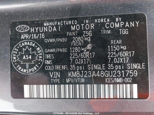 Hyundai Tucson 2016 KM8J23A48GU231759 Image 18