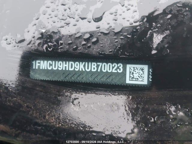 Продаж на аукціоні авто 2019 Ford Escape Sel, vin: 1FMCU9HD9KUB70023, номер лоту: 12703500