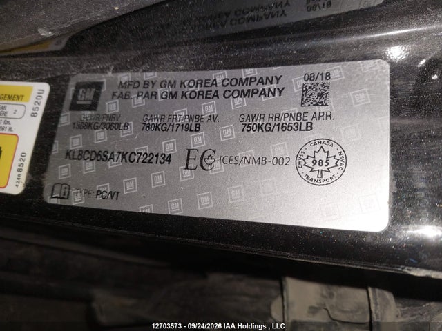 Chevrolet Spark 2019 KL8CD6SA7KC722134 Image 18