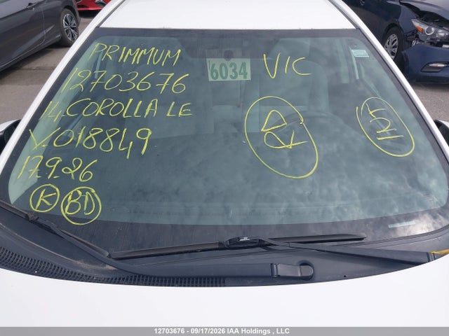 2014 Toyota Corolla Le Eco/le Eco Upgrade მანქანა იყიდება აუქციონზე, vin: 2T1BPRHEXEC018849, აუქციონის ნომერი: 12703676