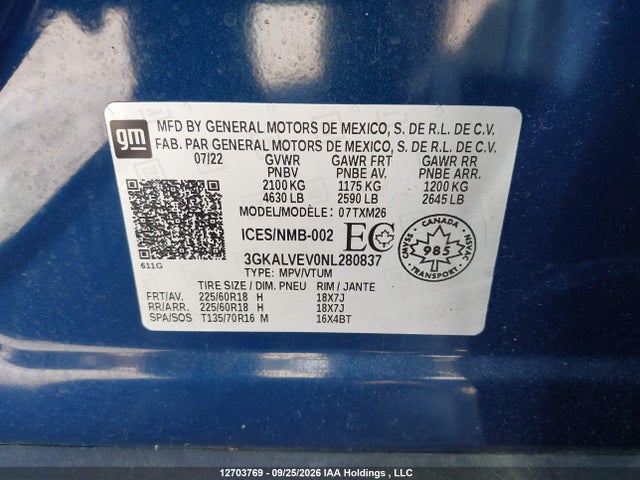 GMC Terrain Slt 2022 3GKALVEV0NL280837 Image 9