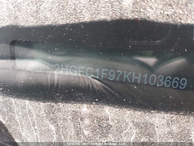 Honda Civic Touring 2019 2HGFC1F97KH103669 Image 9