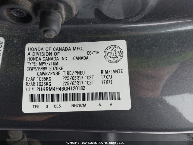 Honda CR-V 2016 2HKRM4H46GH120182 Image 9